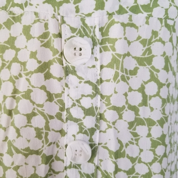 Faithfull the Brand Lou Lou Avocado Green Bella Floral Button Up Mini Dress 6 - Picture 16 of 16